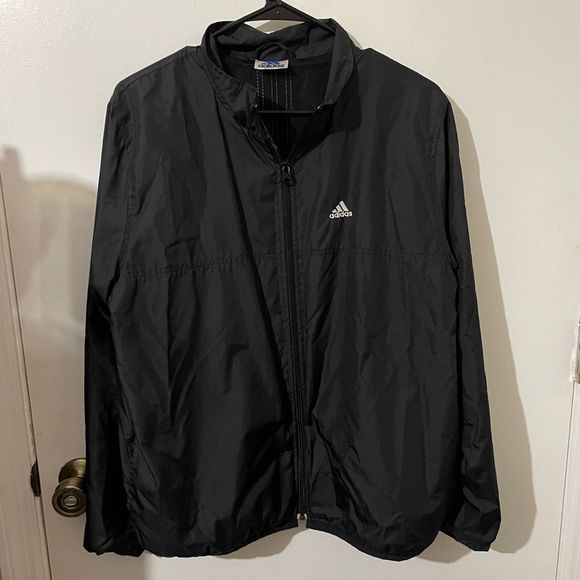 Adidas
Black Zippered Windbreaker Track Jacket size L - Picture 1 of 3